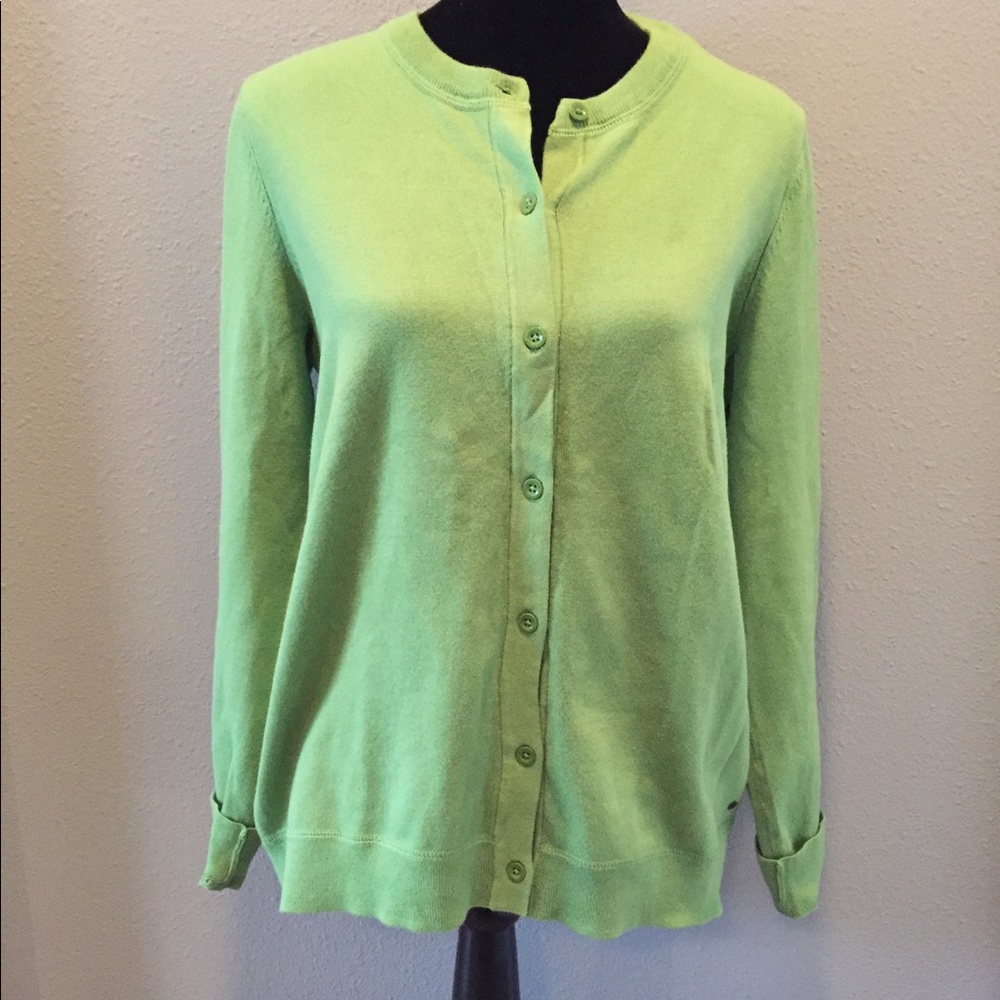 Eddie Bauer green cardigan